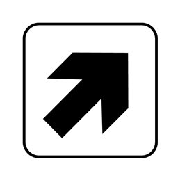 pictogram - retningspil skrå