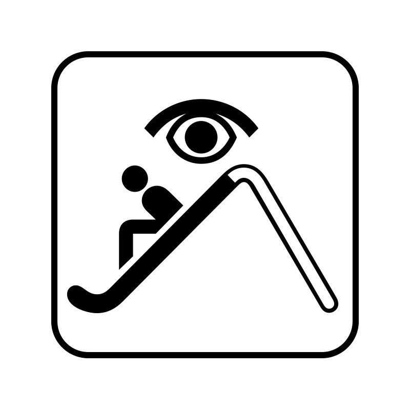 pictogram/piktogram - overvåget legeplads