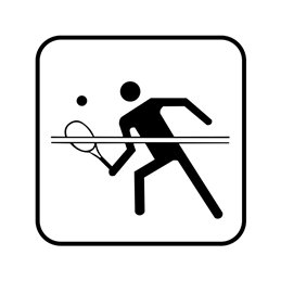 pictogram/piktogram - tennisbane