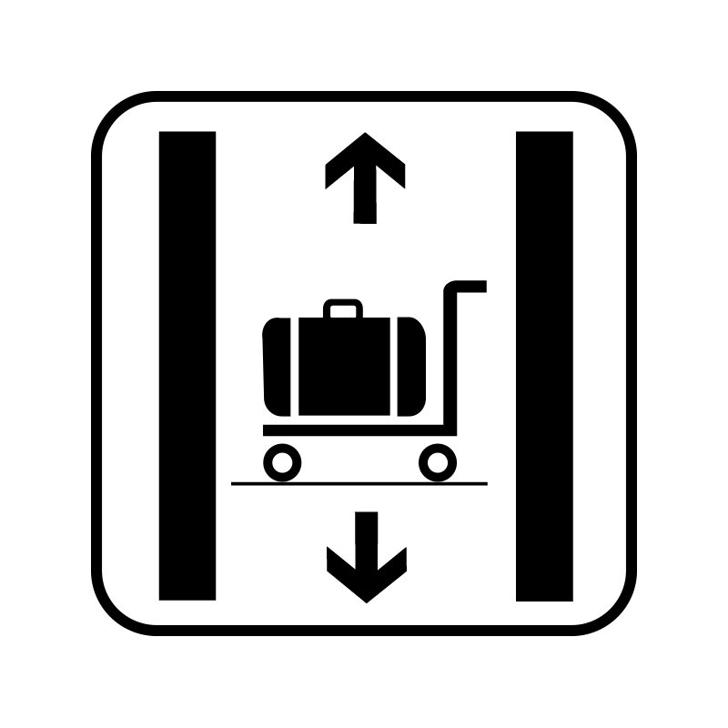 pictogram/piktogram - bagage elevator