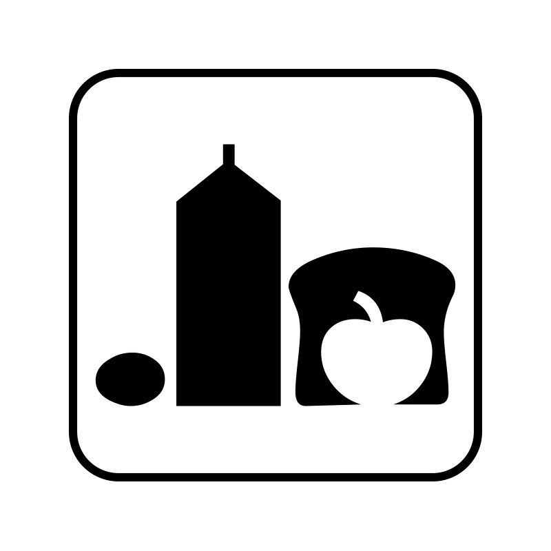 pictogram/piktogram - dagligvarer / kiosk