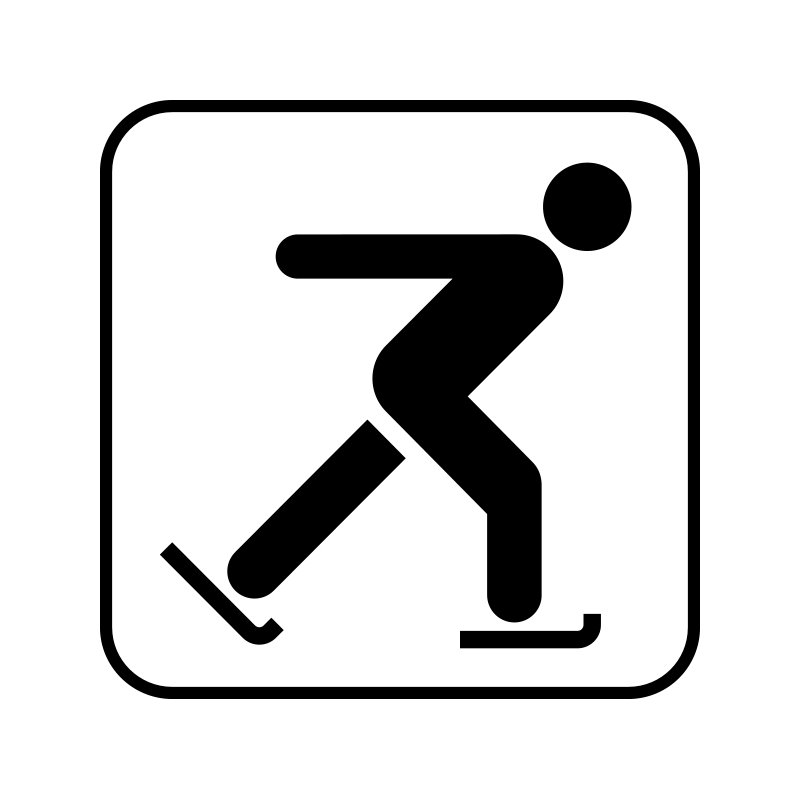 pictogram/piktogram - Skøjtebane