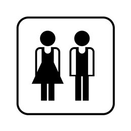 pictogram / piktogram - Toilet Piger / Drenge