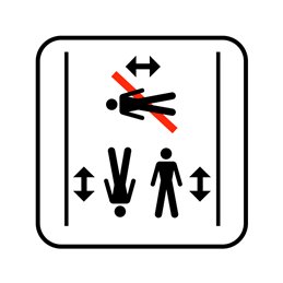 pictogram / piktogram - Kun svømning på langs i bassinet