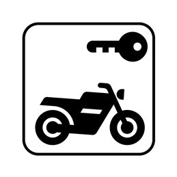 pictogram / piktogram - Motorcykeludlejning