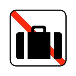 pictogram / piktogram - Bagage forbudt