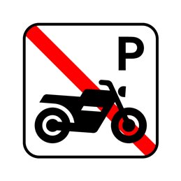 pictogram / piktogram - Motorcykelparkering forbudt