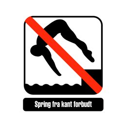 pictogram / piktogram - Spring fra kant forbudt